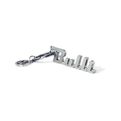 Immagine di Brisa VW Collection Volkswagen Portachiavi in metallo con scritta “Bulli, ciondolo VW, per chiavi/borsa/zaino, Bus T1 design (Bus Classico/Argento)