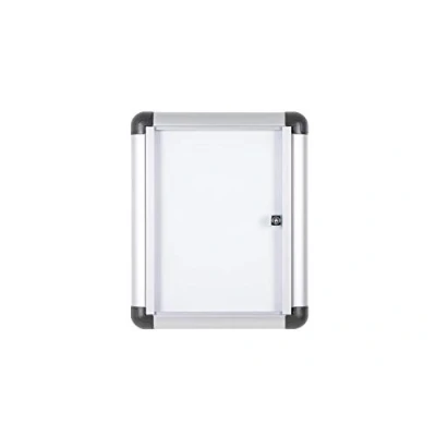 Immagine di Bi Office Bacheca Enclore Extra, Superficie Magnetica in Acciaio Laccato, Con Anta Battente Per Interni Alluminio, Dimensioni: 306 x 376 mm 1xA4