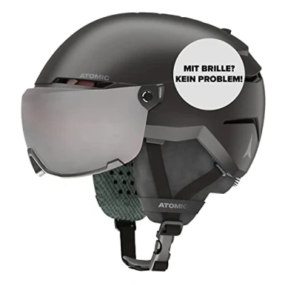 Immagine di ATOMIC Savor Visor JR Casco, Juventud Unisex, Nero (Nero), 48/52 cm