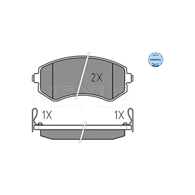 Immagine di MEYLE 025 235 0216/W Kit pastiglie freno ORIGINAL Quality Assale posteriore con segnalatore acustico usura lamierino anticigolío