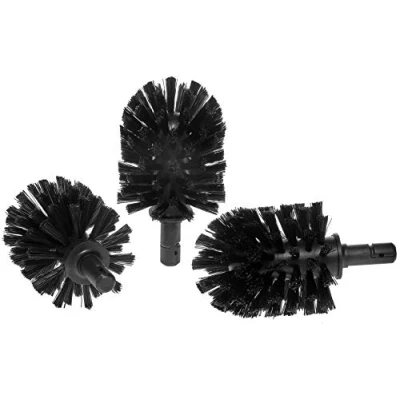 Immagine di KEUCO Testina di ricambio per scopino WC, sostituibile, in set da 3 pezzi, 12,7 x 6,7 cm, colore nero, produttore originale