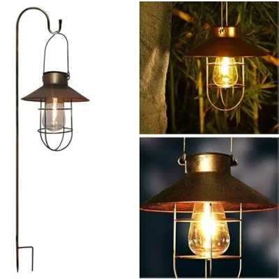 Immagine di Lanterna solare a LED, con picchetto, luce bianca calda, batteria inclusa