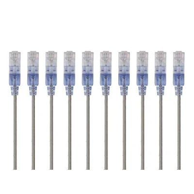 Immagine di Monoprice Slimrun cavo CAT6 patch di rete Ethernet grigio 7&#039;