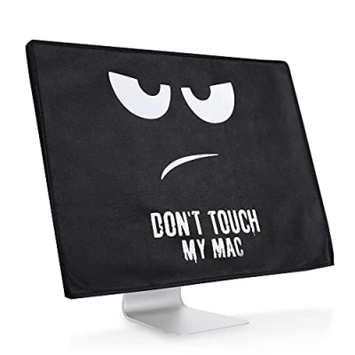Immagine di kwmobile Custodia 4in1 Compatibile con Apple iMac 24&quot; Fodero Monitor,Tastiera, Mouse e Cavi Don&#039;t Touch My Mac Bianco/Nero