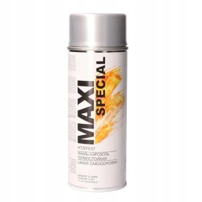 Immagine di MAXI COLOR Vernice spray resistente al calore, per forno, stufa, 400 ml, alle alte temperature fino a 800 C, argento