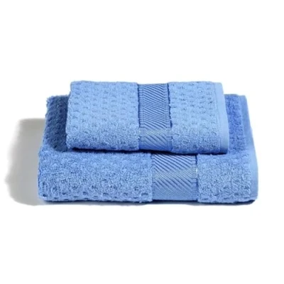Immagine di Caleffi Set Asciugamani Bagno Viso e Bidet Morbida Spugna 100% Cotone Jacquard, 1 Asciugamano 60x110 cm + Ospite 40x60 Assorbenti Resistenti a Lavaggi Frequenti, Durevoli
