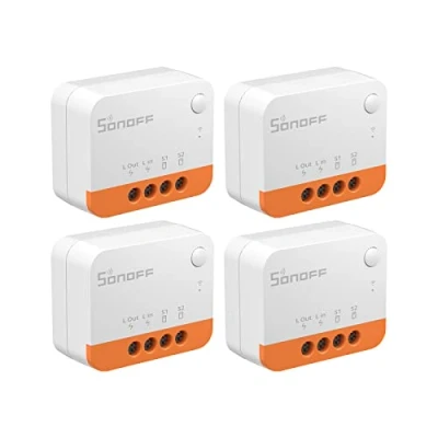 Immagine di SONOFF ZBMINIL2 ZigBee interruttore wireless (non richiede filo neutro) 4 Pack, intelligente a 2 vie, compatibile con Alexa, Google Home, HA, hub gateway 3.0