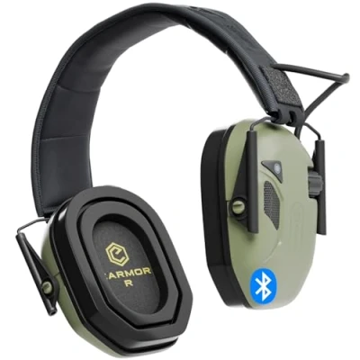 Immagine di Earmor M300T, protezione dell&#039;udito elettronica con Bluetooth, dell&#039;udito, per le orecchie, attenuazione del rumore caccia, tiro, SNR 29 dB, controllo dinamico rumore,