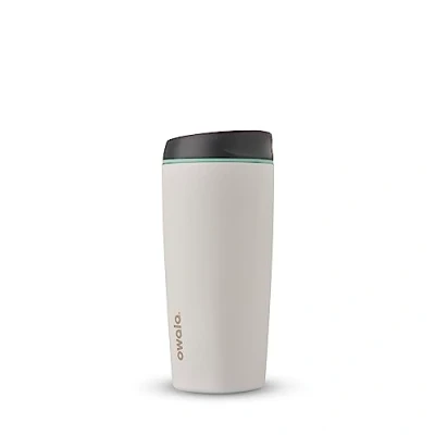 Immagine di Owala BlenderBottle SmoothSip Bicchiere da caffè isolato in acciaio inossidabile, riutilizzabile, tazza viaggio per caldo, senza BPA, 560 ml, bianco (Cloudscape)