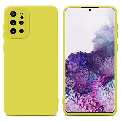Immagine di Cadorabo Custodia compatibile con Samsung Galaxy S20 PLUS in FLUID GIALLO Coperchio protettivo silicone TPU flessibile