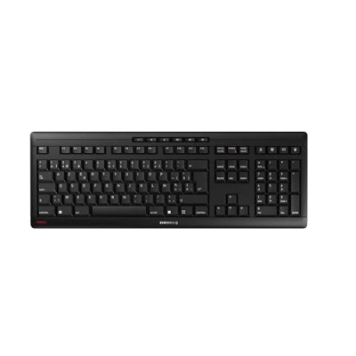 Immagine di CHERRY STREAM KEYBOARD WIRELESS, Tastiera Senza Fili, Layout per il Belgio (AZERTY), Wireless 2,4 GHz, Tasti Silenziosi, Design Piatto, Alimentazione a Batteria, Nero