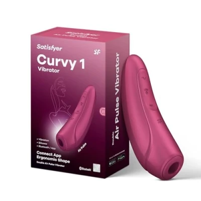 Immagine di Satisfyer Curvy 1+ stimolatore di aspirazione e vibrazione senza contatto Rose Red