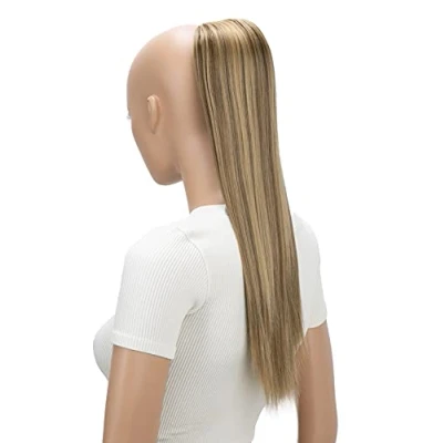 Immagine di CAISHA 55cm Coda Capelli Nina Con Coulisse Extensions Finta Per Donna Posticcio Liscio Biondo Castano Mix PH512