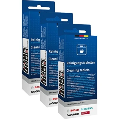 Immagine di 3x Bosch Siemens compresse per la Pulizia Macchina da caffè 310575 00310575 311769 00311711769 TZ80001 TCZ8001 clean protect