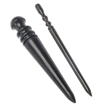 Immagine di Co link 2pcs Strumenti di macinazione in Pelle Leathercraft Slicker Round Burnisher, Cuoio Burnisher Tool, Lucido aste