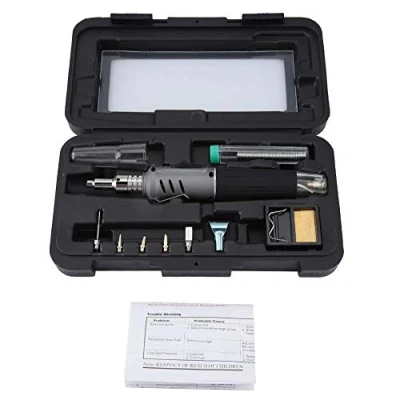 Immagine di Saldatore a gas, MAGT HS 1115K 10 in 1 butano gas portatile saldatori trasparente kit torcia per saldatura cordless