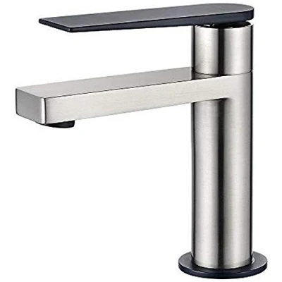 Immagine di GRIFEMA LYON G11001A Miscelatore Monocomando per Lavabo con Tecnologia di Risparmio Idrico, Rubinetto Bagno (G3/8 Pollici), Nichel Spazzolato/Satinato