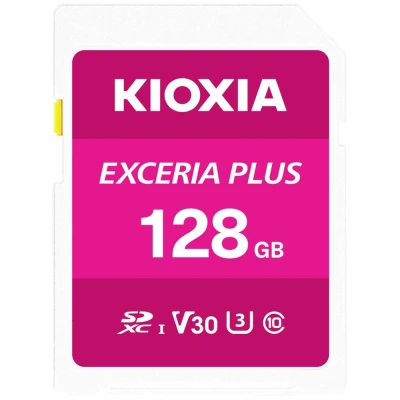 Immagine di Kioxia EXCERIA PLUS Scheda SDXC 128 GB UHS I, v30 Video Speed Class
