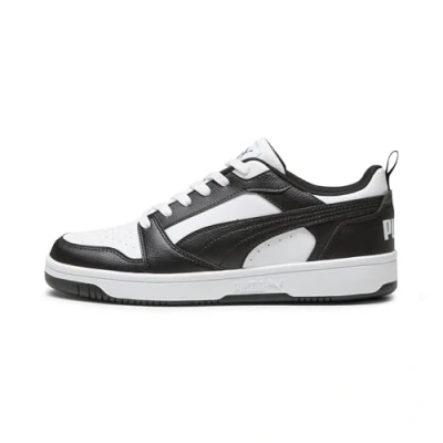 Immagine di Puma Rebound V6 Sneakers basse, Taglia: 36, White/black Finta pelle di alta qualità