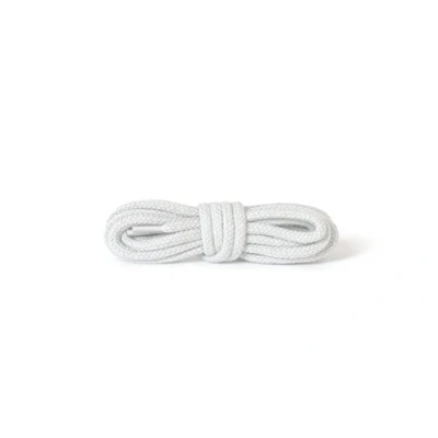 Immagine di Kaps Lacci Spessi Rotondi, Diametro da 5 6 mm, in 100% Cotone per Scarpe e Calzature Casual, Fatti Europa, 1 Paio (120 cm 47 inch a 8 paia di asole / 01 Bianco)