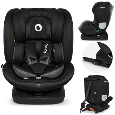 Immagine di Lionelo Bastiaan i Size Seggiolino Auto Evolutivo 4 in 1 per bambini 0 12 Anni (40 150 cm) ISOFIX e l&#039;ultima Norma R129 Opzione Rivolto All&#039;indietro, 21 Regolazioni, Girevole 360 Protezione Laterale
