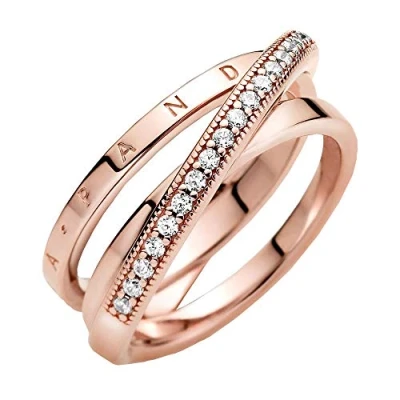 Immagine di PANDORA Timeless Anello con cuore placcato in oro rosa 14 k zirconi cubici trasparenti, 56