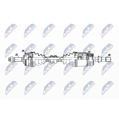 Immagine di NTY NPW NS 157 Albero motore / Semiasse Assale anteriore Dx 990mm Cambio manuale