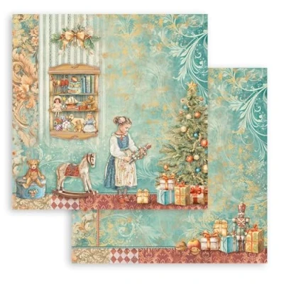 Immagine di Stamperia Fogli sciolti per album di ritagli, album, carte, bullet journals, e più acidi, double sided, perfetti hobby, artigianato gifting (The Nutcracker, Toys) (30,5 x 31,5 cm) (6 fogli)
