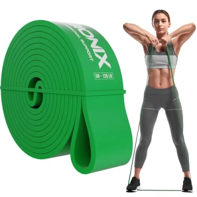 Immagine di Bionix fasce di assistenza per trazioni Bande spesse pesanti e lunghe in lattice esercizi resistenza allenamento set mento, stretching, allenamento, powerlifting, yoga