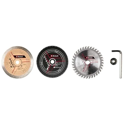 Immagine di kwb by Einhell Set di 3 lame per sega circolare a mano (Ø 89 mm, HSS, HM e diamantate, adatte mini TC CS 860/1)