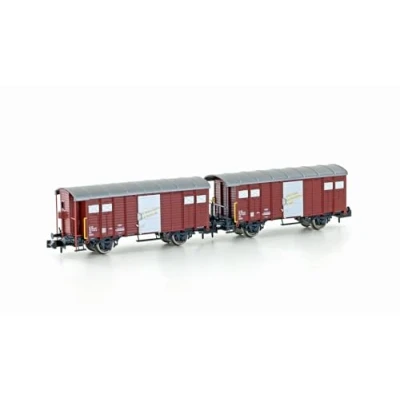Immagine di N Kit di 2 vagoni merci coperti K3 delle FFS Hobbytrain H24251