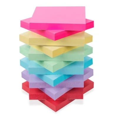 Immagine di Agoer 12 Foglietti Adesivi per Appunti, 76 x mm Super Sticky Notes, 100 Foglietti/Blocco, 1200 Fogli Adesivi, 6 Colori di Notes Promemoria &amp; Elenchi