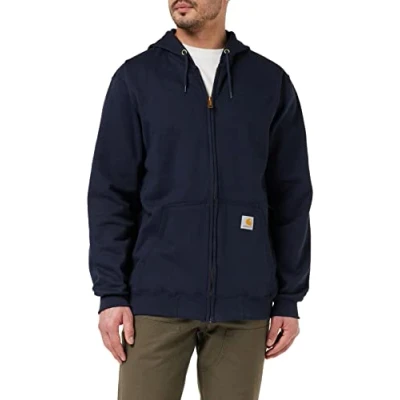 Immagine di Carhartt Felpa Vestibilità Ampia, Media Pesantezza, Zip A Tutta Lunghezza, Uomo, Blu (Nuovo Navy), XL