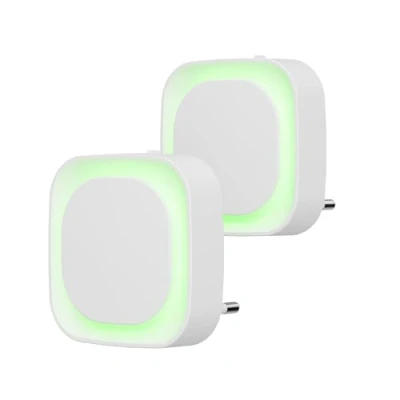 Immagine di YUNLEX Presa di Luce Notturna con Sensore Crepuscolare, Bambini 3 livelli luminosità regolabile per Camera dei Bambini, Bagno, Corridoio, Cucina, Scale (Verde)