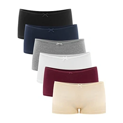 Immagine di Libella® Culotte Donna in Cotone Naturale (Pacco da 6) Mutande Slip Confortevoli Intimo di Base,Multicolore M