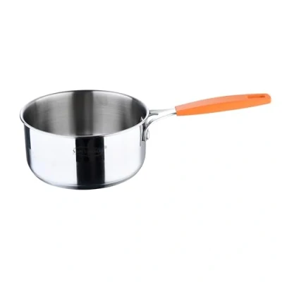 Immagine di SAN IGNACIO Compact Fallo da 16 cm Alluminio forgiato Fusibile di Whitford interno in nero luminoso Esterno nella finitura Matt Elenco per induzione Dettaglio acciaio inossidabile
