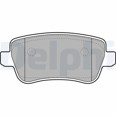 Immagine di DELPHI LP1964 Kit pastiglie freno Non predisposto per contatto segnalazione usura con lamierino anticigolío accessori FIAT: Croma II Station Wagon