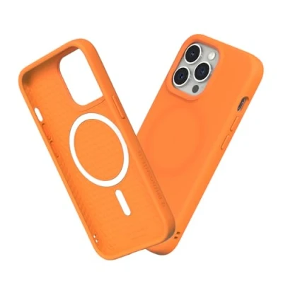 Immagine di RhinoShield SolidSuit Case Compatible with Magsafe for [iPhone 13 Pro Max] Shock Absorbent Slim Design Protective Cover Premium Matte Finish 3.5M / 11ft Drop Protection Neon Orange
