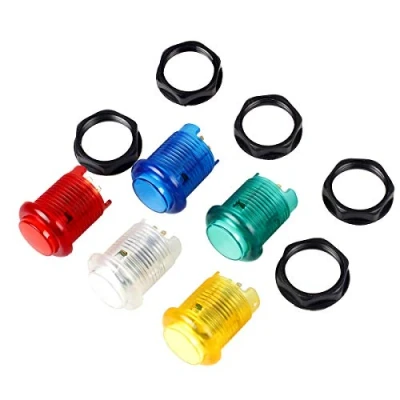 Immagine di 5x 30mm arcade LED Luci 5V Pulsanti illuminati per giochi Macchina Kit fai da te Parti Jamma Mame Raspberry Pi 1 2 3 (Ogni colore di Pezzo) e 5 Colori