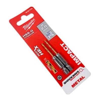 Immagine di Milwaukee 48894703 Punta per Metallo Hss G Tin, Red Hex Shockwave, 2 mm