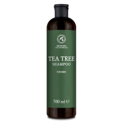 Immagine di Shampoo Albero del Tè per Uomo 500ml con Olio Essenziale di Tea Tree capelli Morbidi ed Elastici Cura dei Tutti i tipi Idratante Aroma Fresco