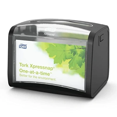 Immagine di SCA Tork 272611 Dispenser da tavola per tovaglioli Xpressnap, Nero (Confezione 4 pezzi)