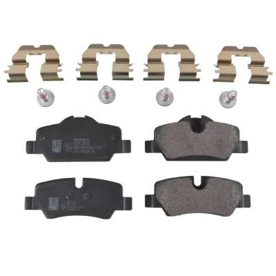 Immagine di BLUE PRINT ADB114216 Kit pastiglie freno Assale posteriore Predisposto per contatto segnalazione usura con materiale di fissaggio MINI: Hatchback