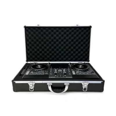 Immagine di UNISON Case per Numark Mixstream Pro Go, custodia protettiva (custodia in schiuma fustellata personalizzata, design leggero e robusto, chiusure metallo, impugnatura ergonomica gomma)