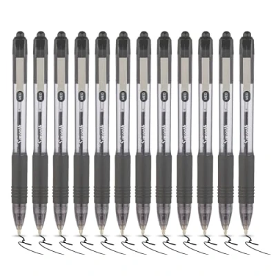 Immagine di Zebra Z Grip Smooth Penna a sfera retrattile, colore: Nero (Confezione da 12)