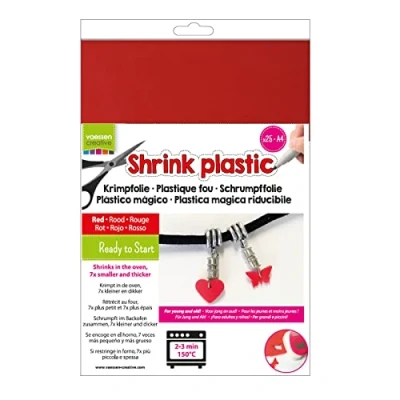 Immagine di Vaessen Creative Shrink Fogli A4, Rosso, 21x29.8x0.3 cm, 4 unità