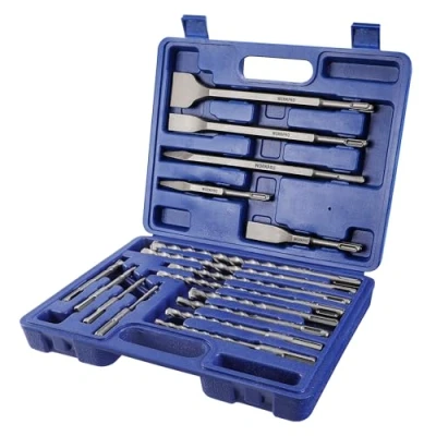 Immagine di WORKPRO Set di Punte e Scalpelli SDS Plus da 17 Pezzi, Accessori per Trapano a Percussione, con Custodia, Calcestruzzo, Piastrelle, Mattoni, Cemento, Pietra Muratura