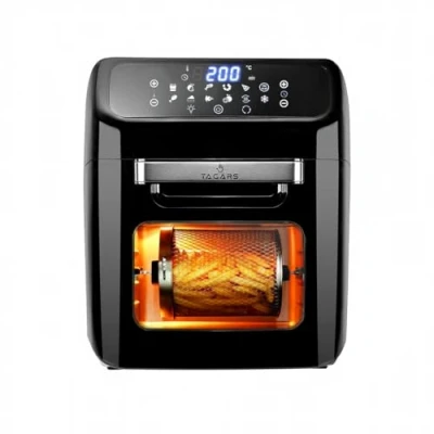 Immagine di Tagars Forno Friggitrice Ad Aria Calda Da 12 Litri Con Display Digitale, Sistema A Riscaldamento Rapido, Programmi Di Cottura, Timer e Temperatura Regolabili 1800 W (12 Litri, Nero)