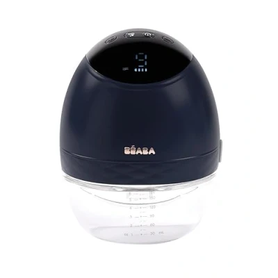 Immagine di BÉABA, Tire Latte Elettrico Mani Libere, Leggero, Compatto, 3 Modalità, 9 Livelli, 0 Onde, Silenzioso, Grande Capacità 180 ML, Timer, Funzione Memoria, 6 sessioni, Ricarica USB C, Night Blue