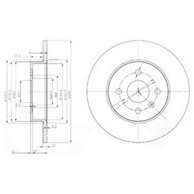 Immagine di DELPHI BG3885C Disco freno 264 10 4 pieno rivestito non trattato senza cuscinetto ruota, anello sensore ABS OPEL: Meriva A, Astra H Caravan